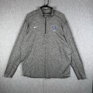 Villanova Wildcats Nike Quarter Zip Mens Large Gray Blue NCAA Basketball Dri-Fit